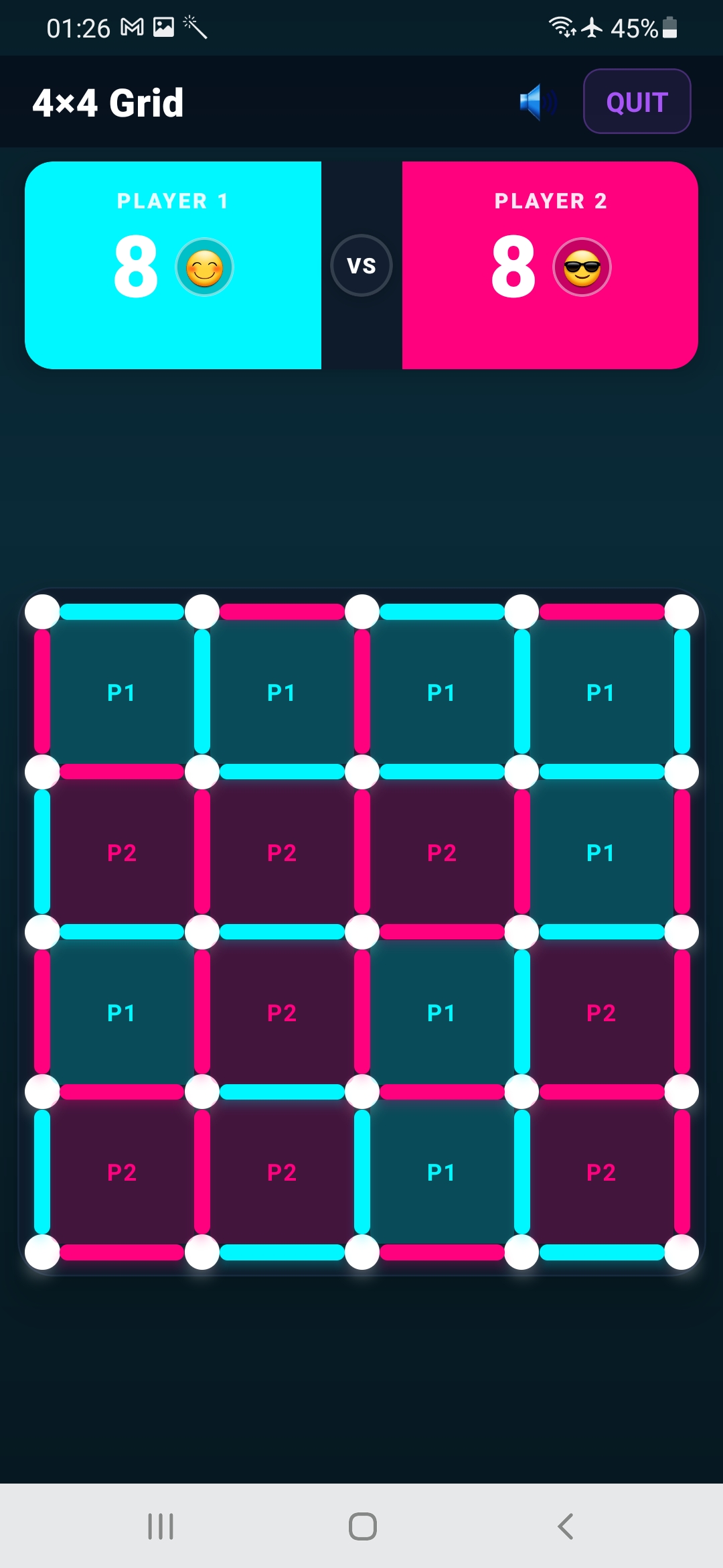 Local multiplayer game in progress