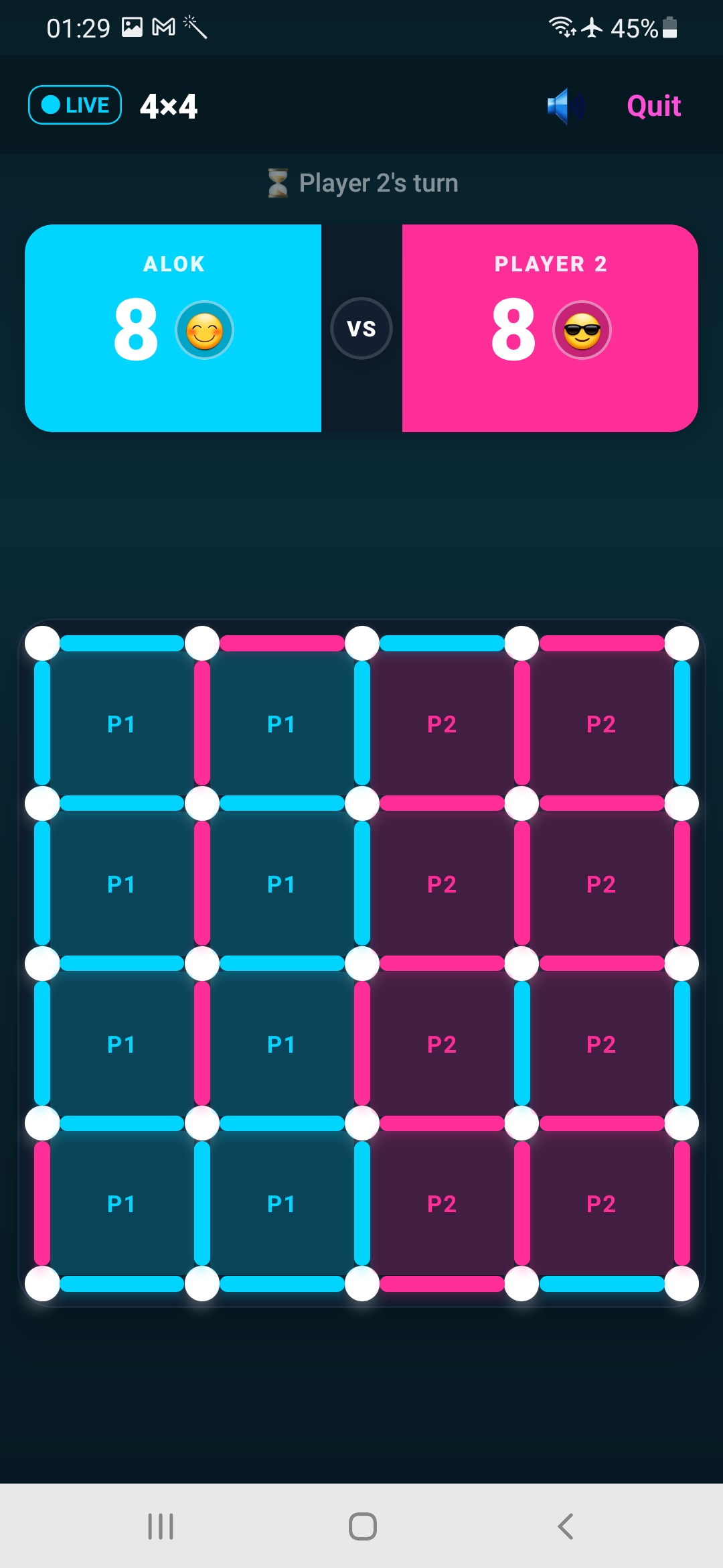 Online multiplayer — live game